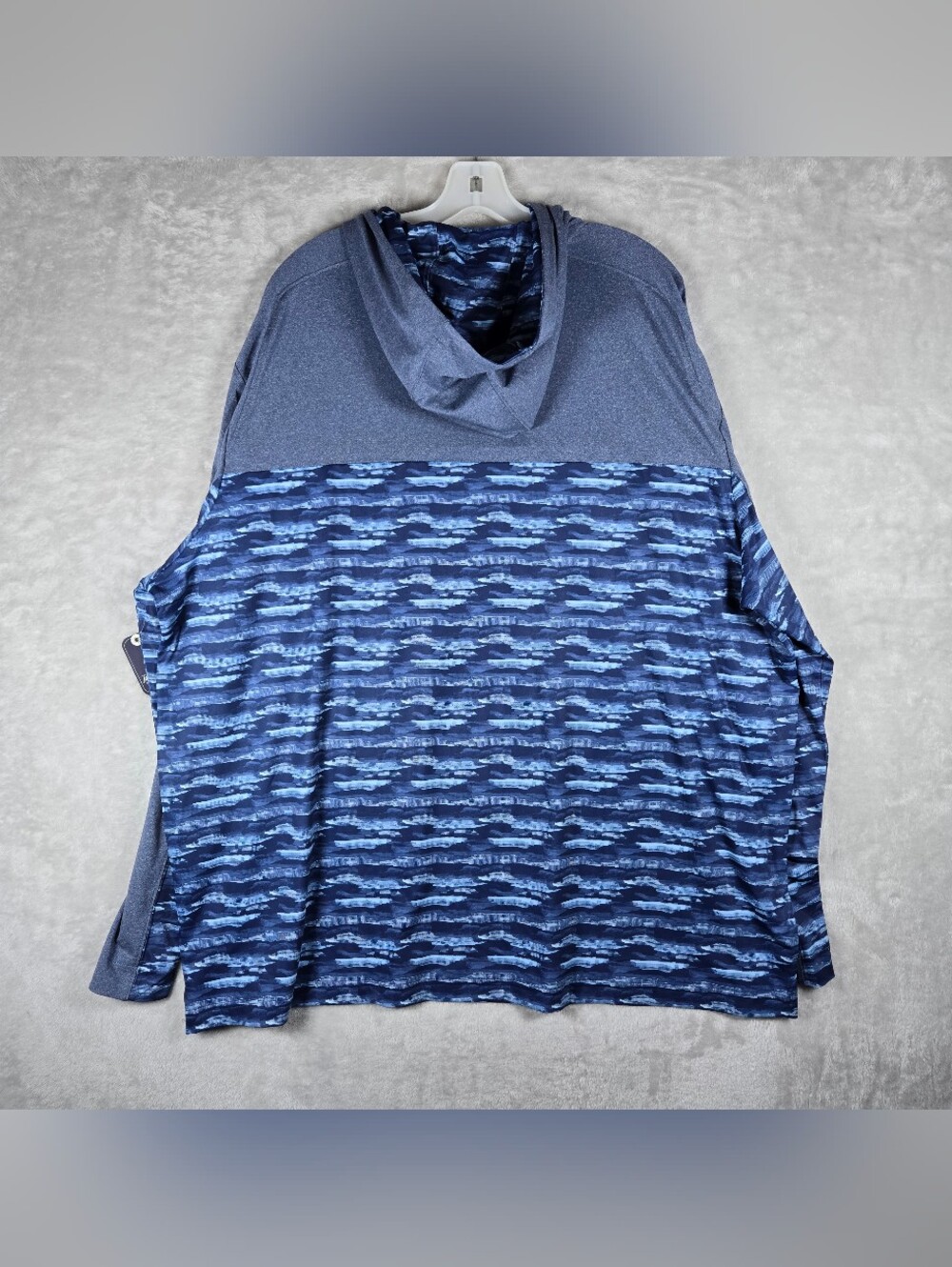 Johnnie-O Braden Mens XXXL 3XL Blue Graphic Performance Sun Hoodie JMHO1160 NWT - Picture 2 of 11